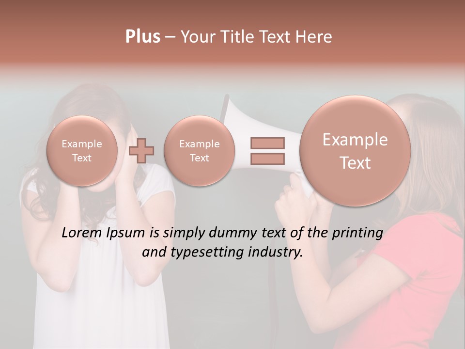Megaphone Girl People PowerPoint Template