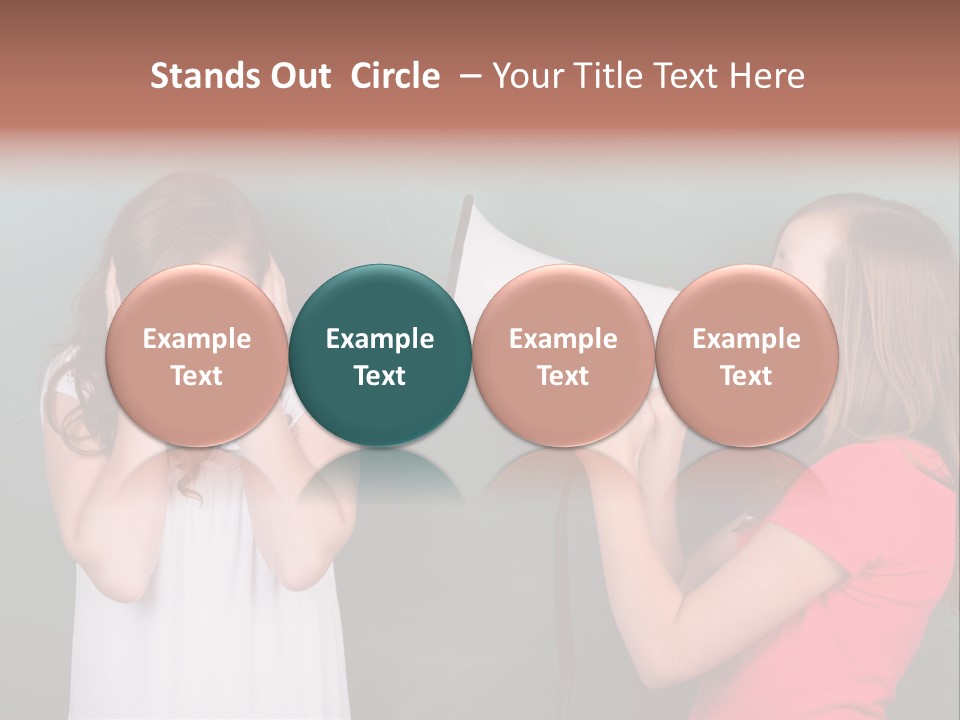 Megaphone Girl People PowerPoint Template