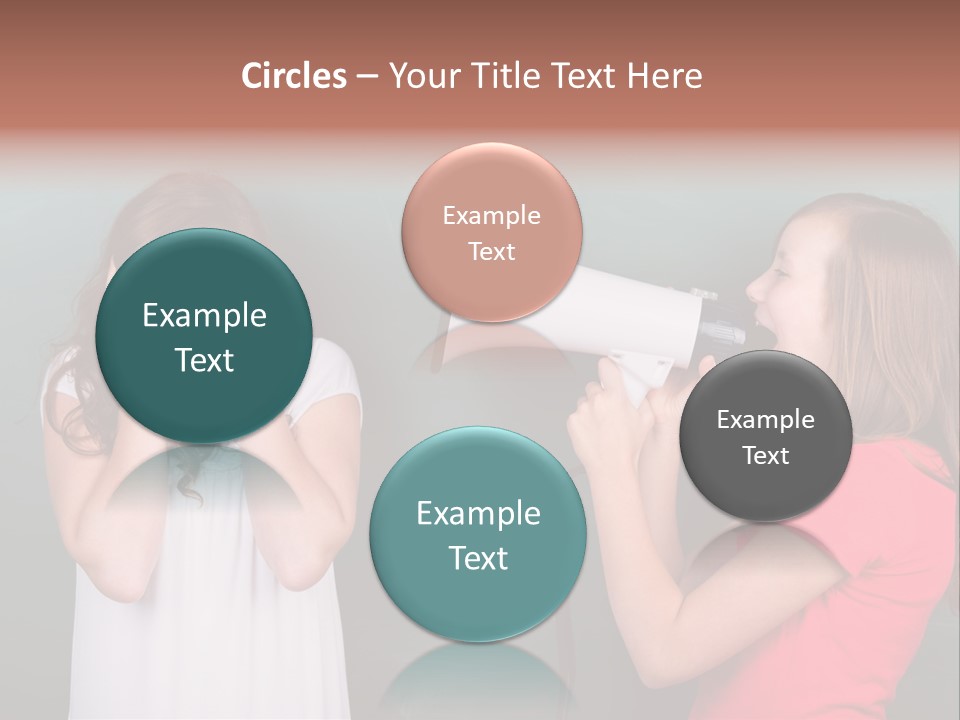 Megaphone Girl People PowerPoint Template