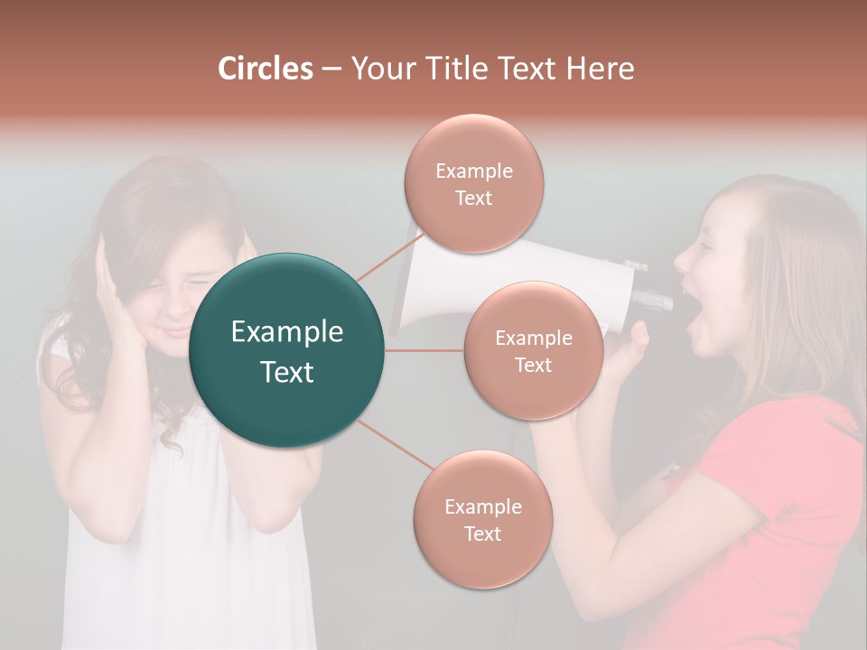 Megaphone Girl People PowerPoint Template