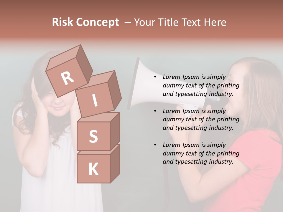 Megaphone Girl People PowerPoint Template