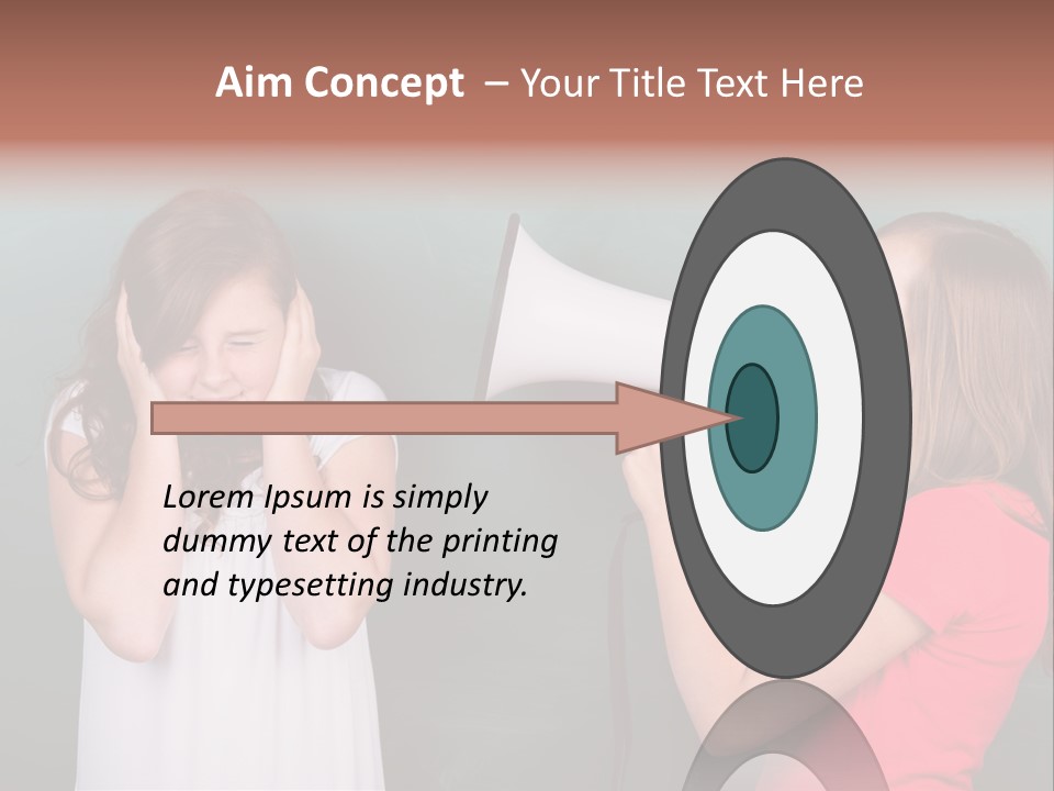 Megaphone Girl People PowerPoint Template