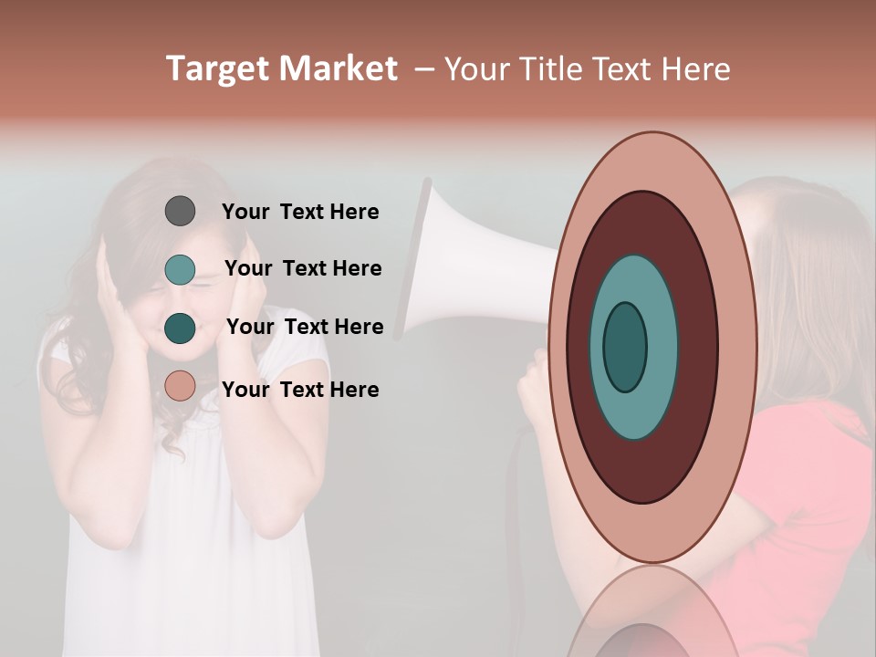 Megaphone Girl People PowerPoint Template