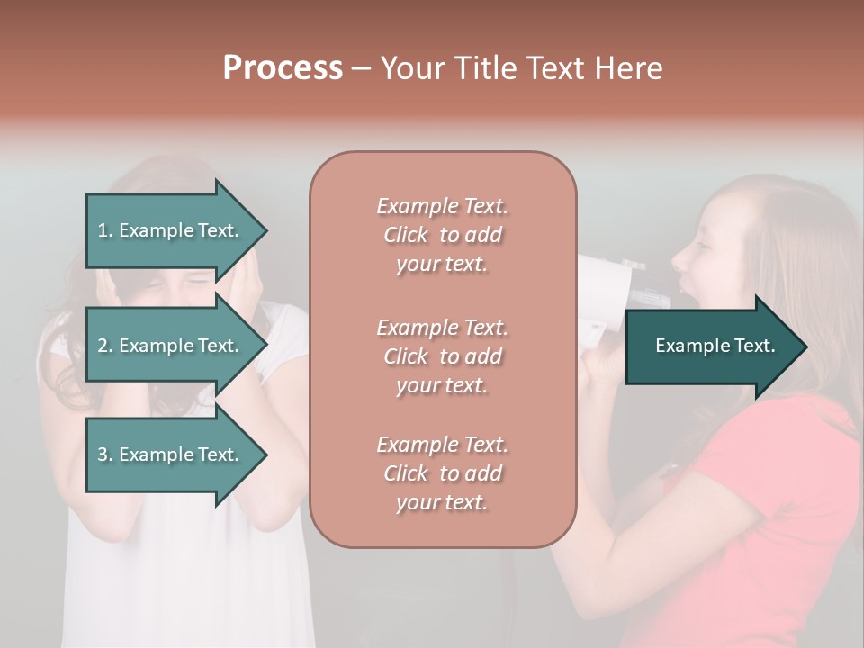 Megaphone Girl People PowerPoint Template