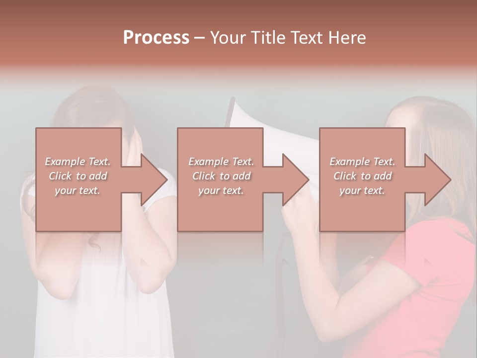 Megaphone Girl People PowerPoint Template