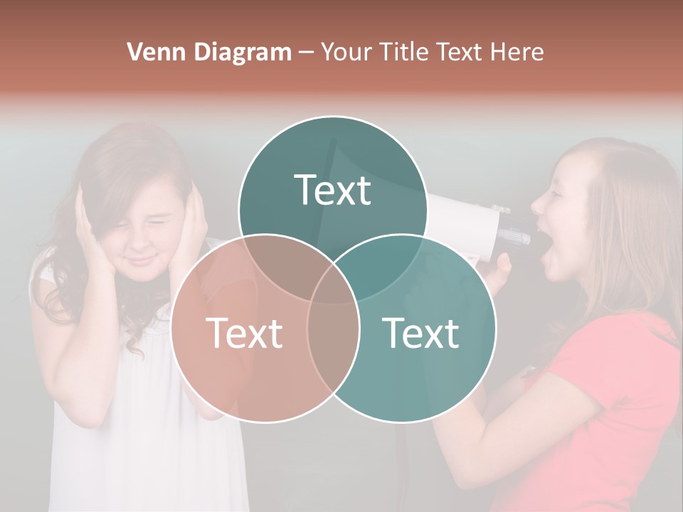 Megaphone Girl People PowerPoint Template