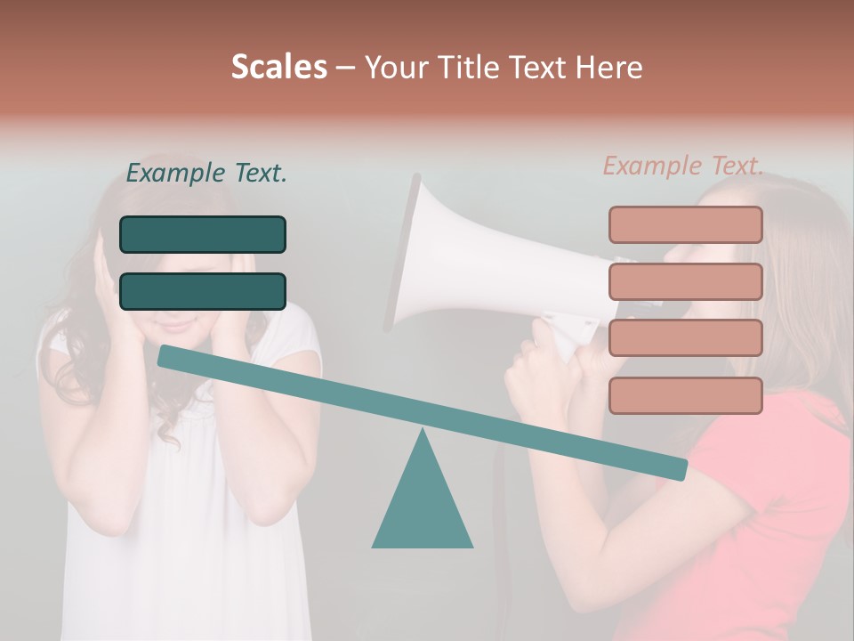 Megaphone Girl People PowerPoint Template