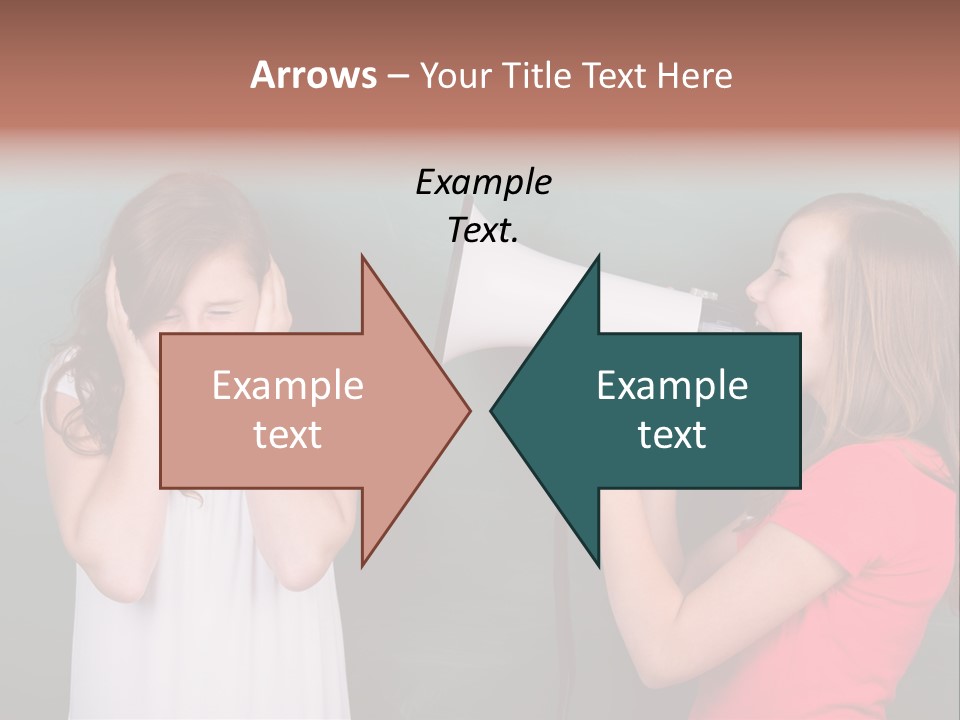 Megaphone Girl People PowerPoint Template