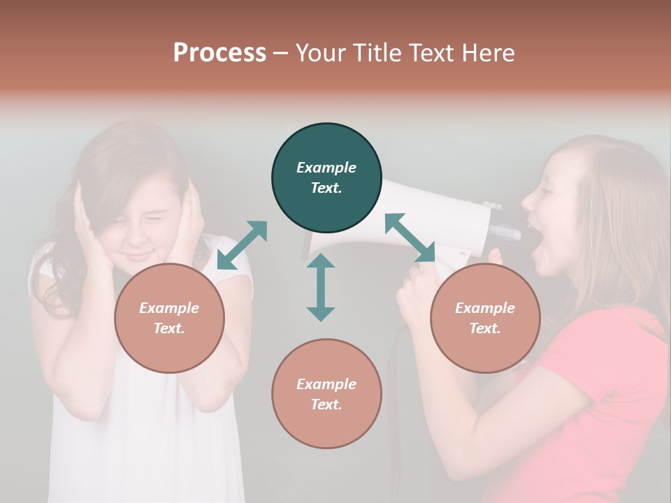 Megaphone Girl People PowerPoint Template