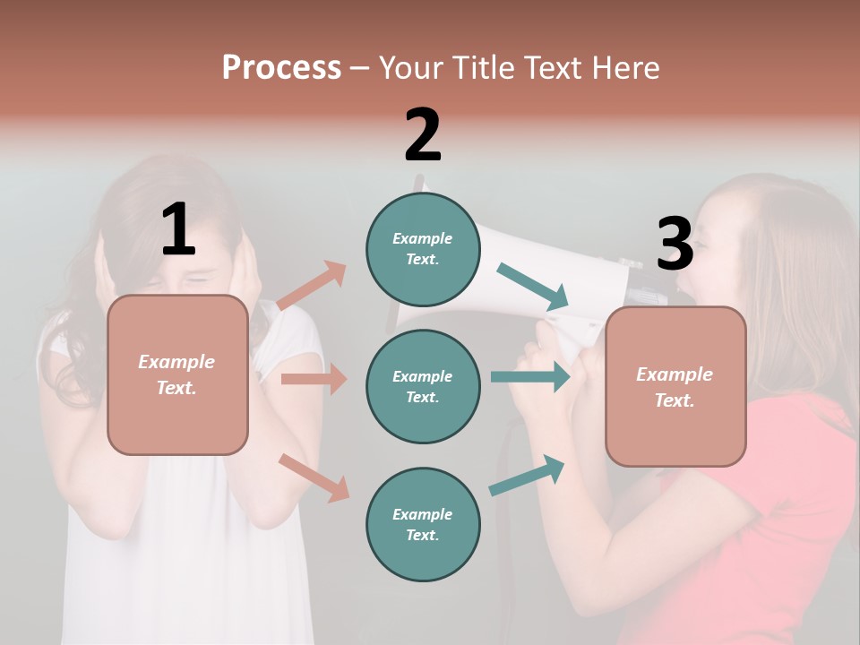 Megaphone Girl People PowerPoint Template