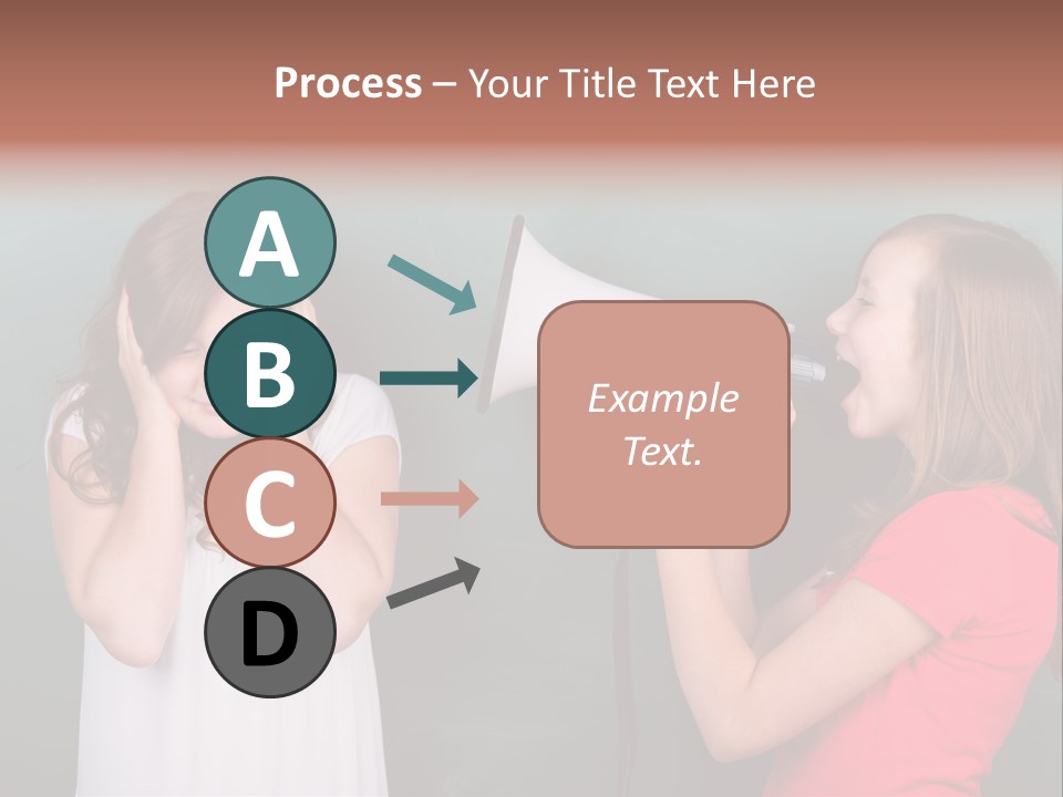 Megaphone Girl People PowerPoint Template