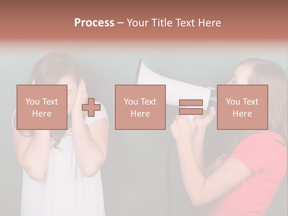 Megaphone Girl People PowerPoint Template