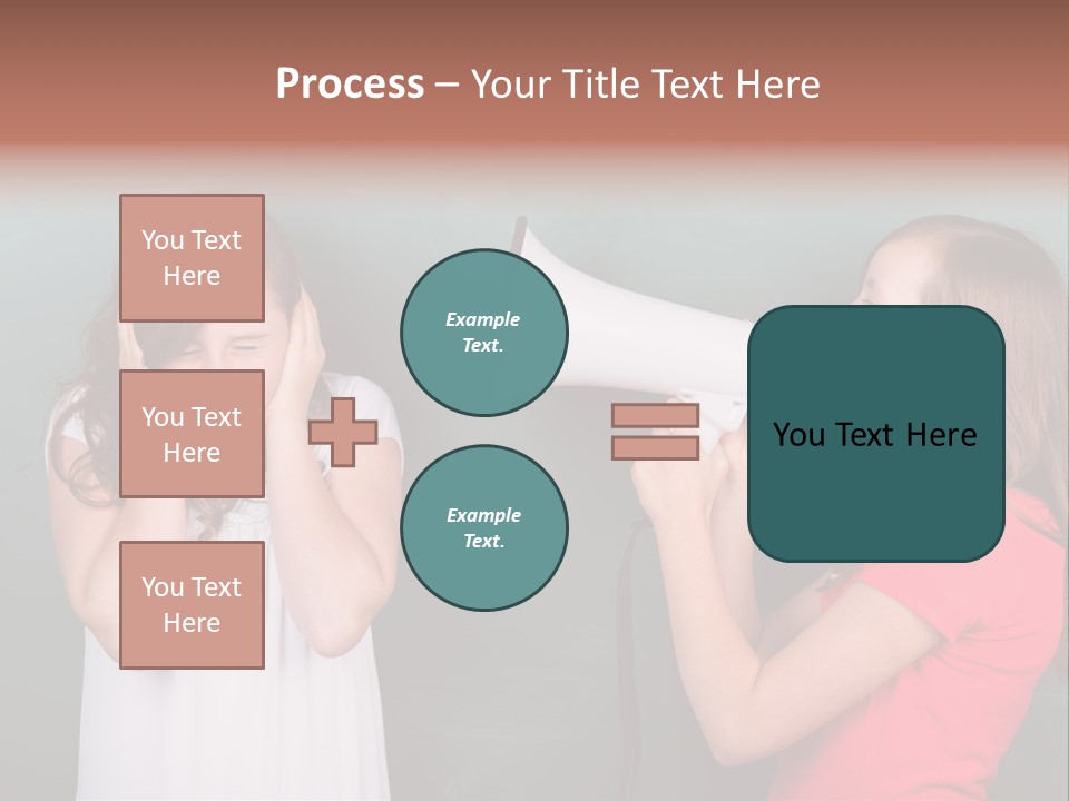 Megaphone Girl People PowerPoint Template