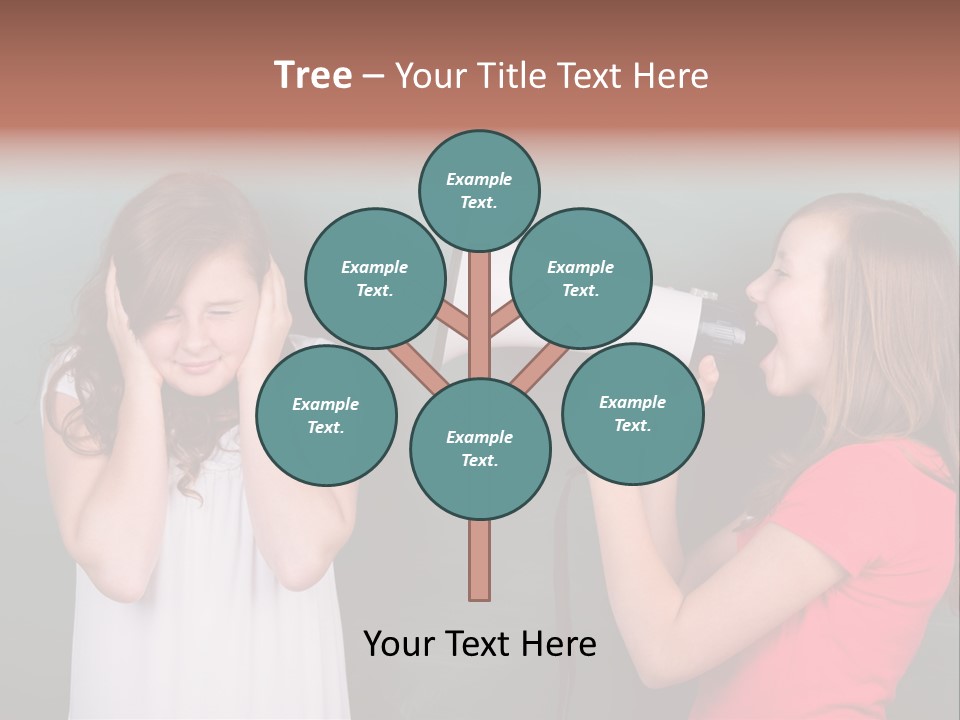 Megaphone Girl People PowerPoint Template