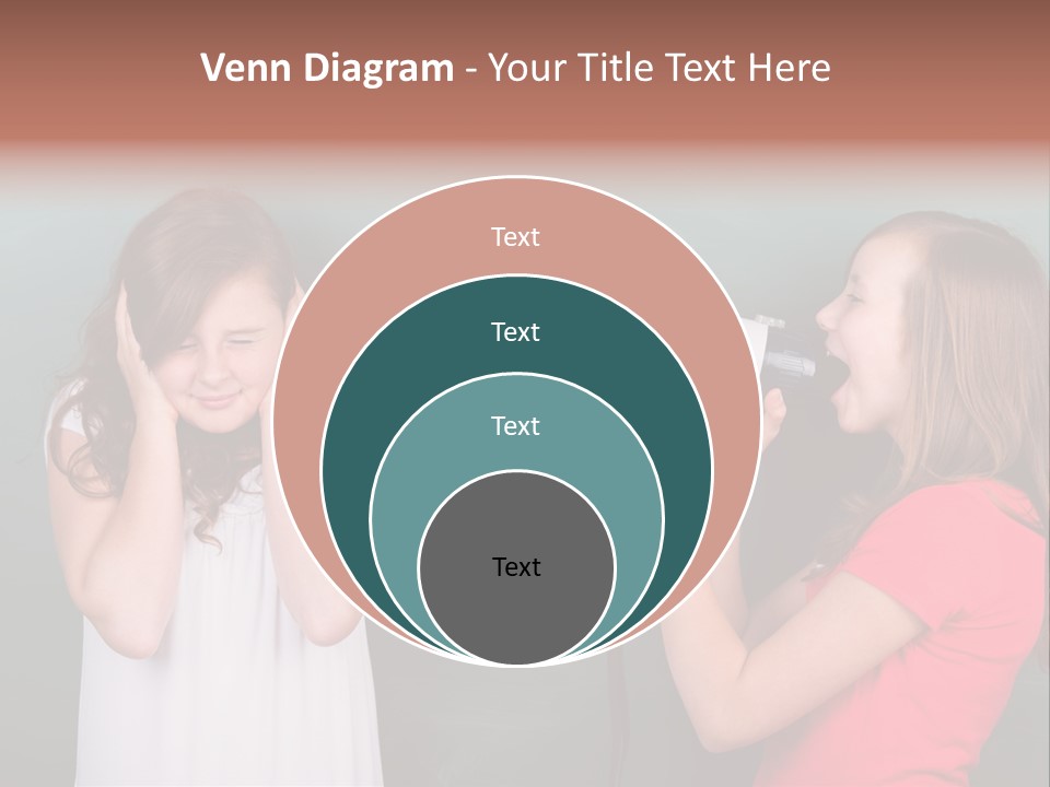 Megaphone Girl People PowerPoint Template