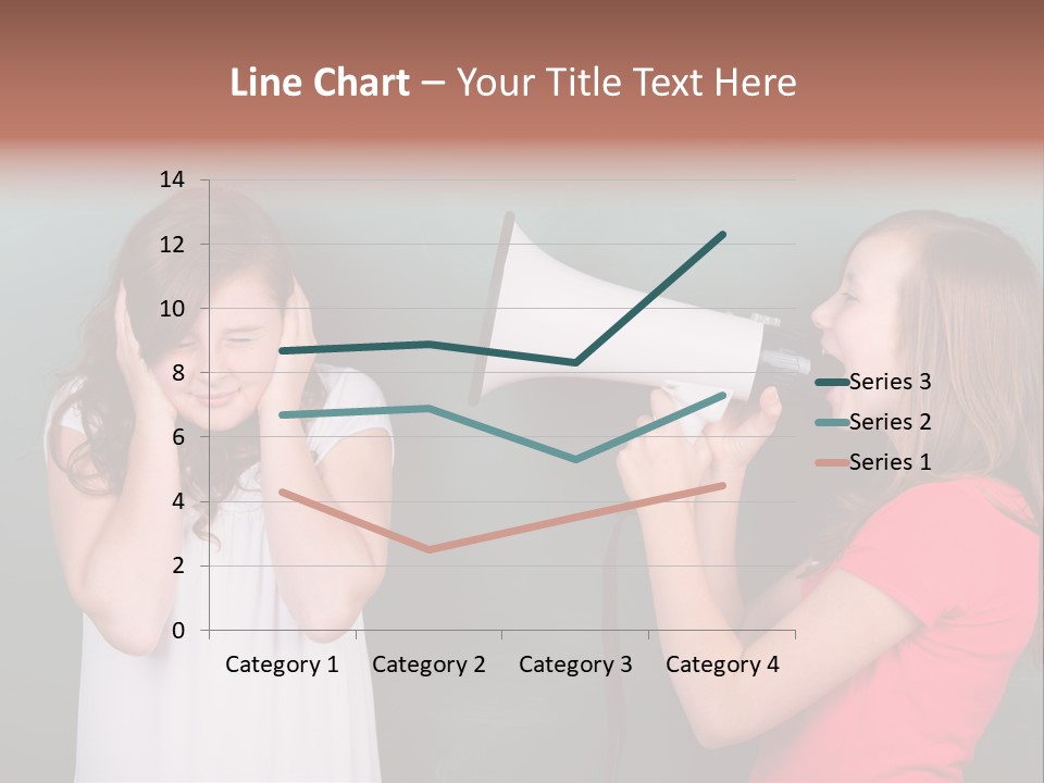 Megaphone Girl People PowerPoint Template