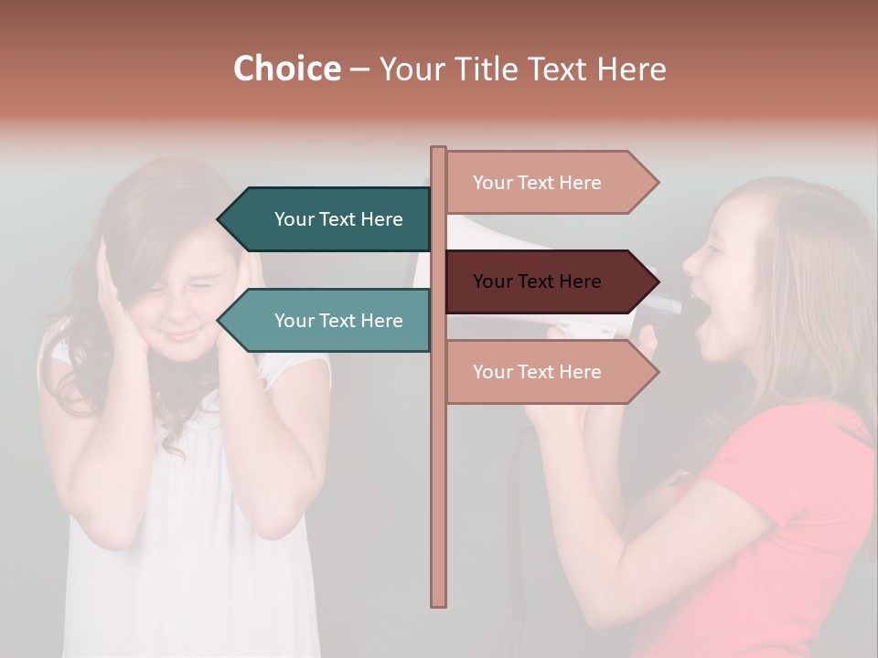 Megaphone Girl People PowerPoint Template