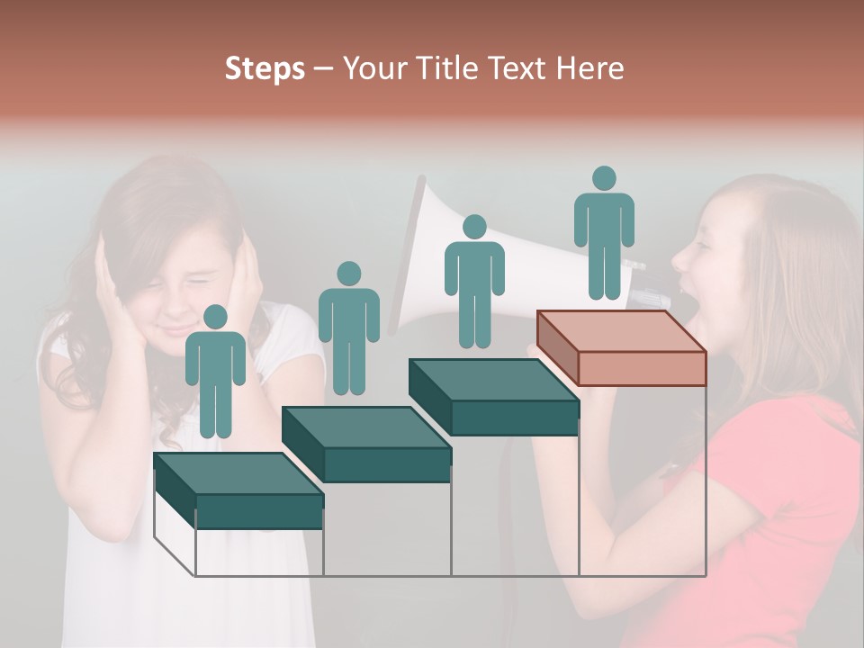 Megaphone Girl People PowerPoint Template