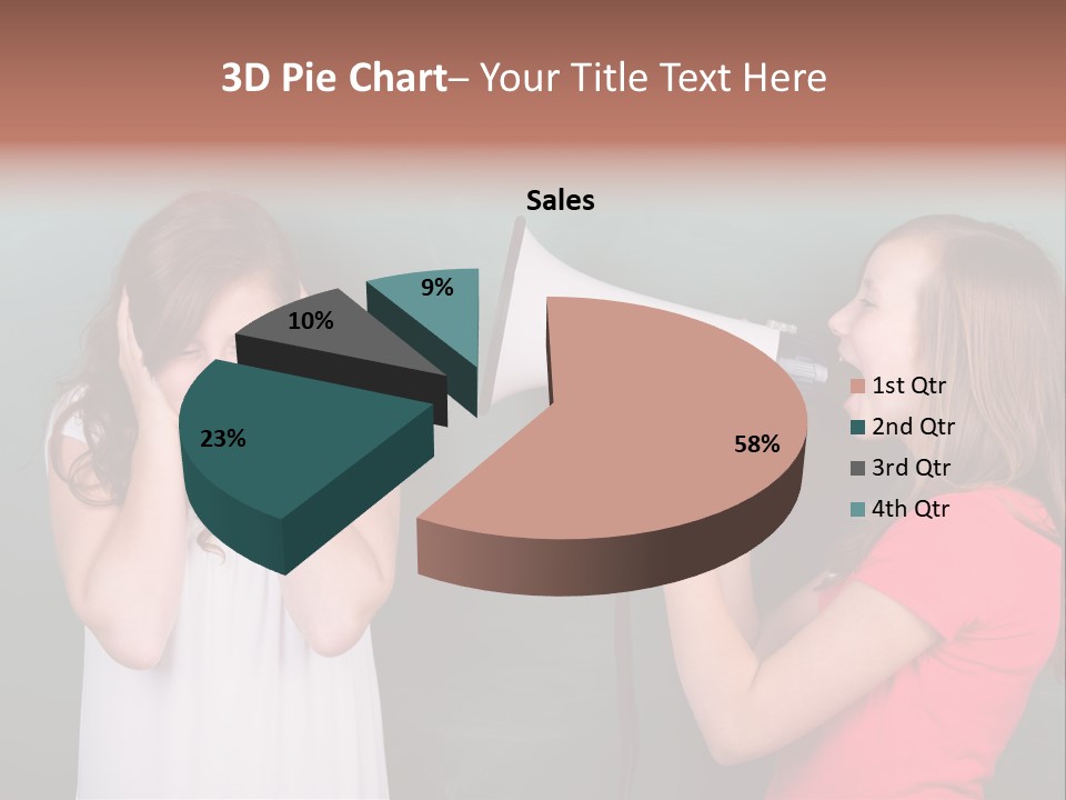Megaphone Girl People PowerPoint Template