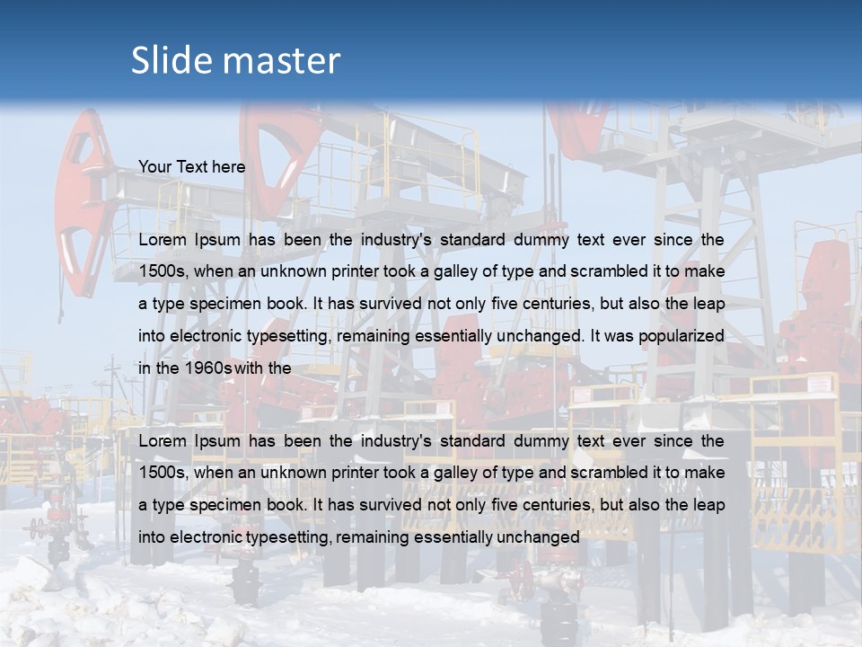 Pipeline Ecology Pump PowerPoint Template