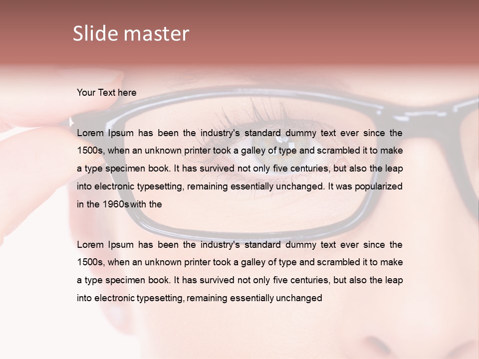 Optometrist Looking Ophtalmologist PowerPoint Template