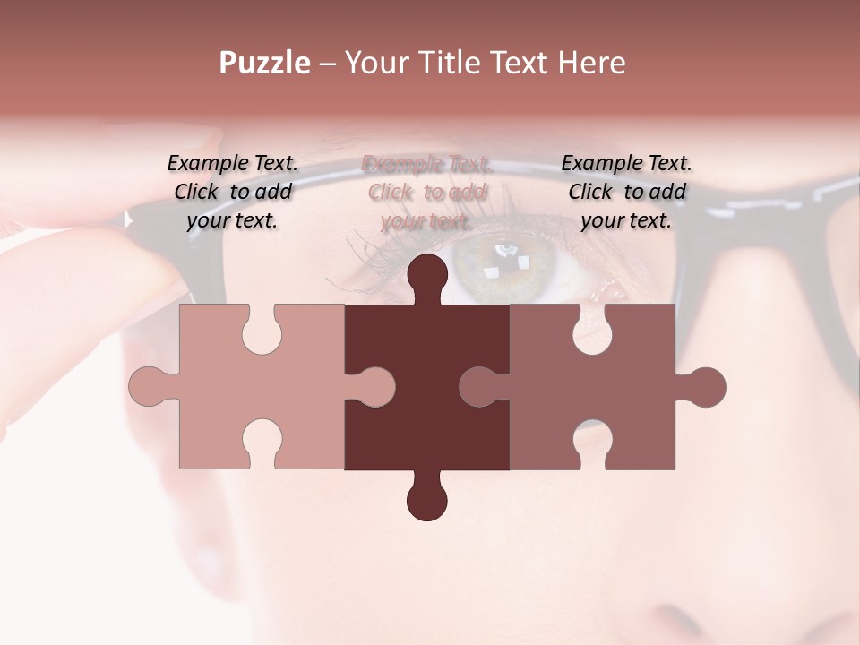Optometrist Looking Ophtalmologist PowerPoint Template