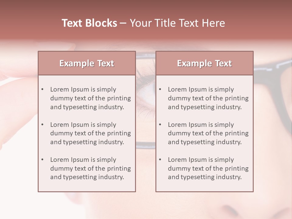Optometrist Looking Ophtalmologist PowerPoint Template