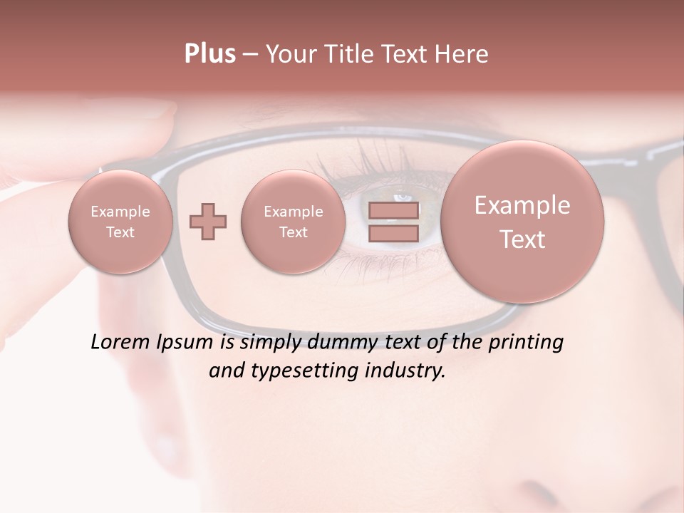 Optometrist Looking Ophtalmologist PowerPoint Template