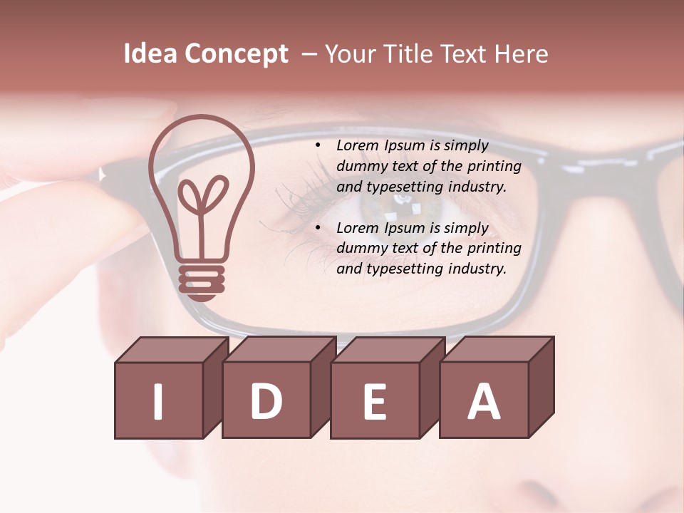 Optometrist Looking Ophtalmologist PowerPoint Template