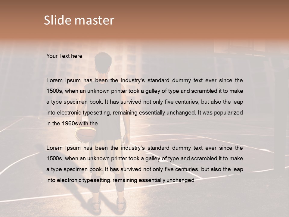 Basketball Urbanistic Young Man PowerPoint Template