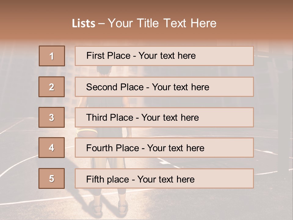 Basketball Urbanistic Young Man PowerPoint Template
