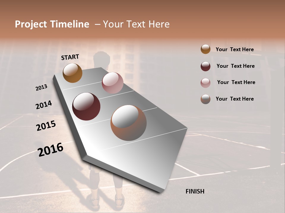 Basketball Urbanistic Young Man PowerPoint Template