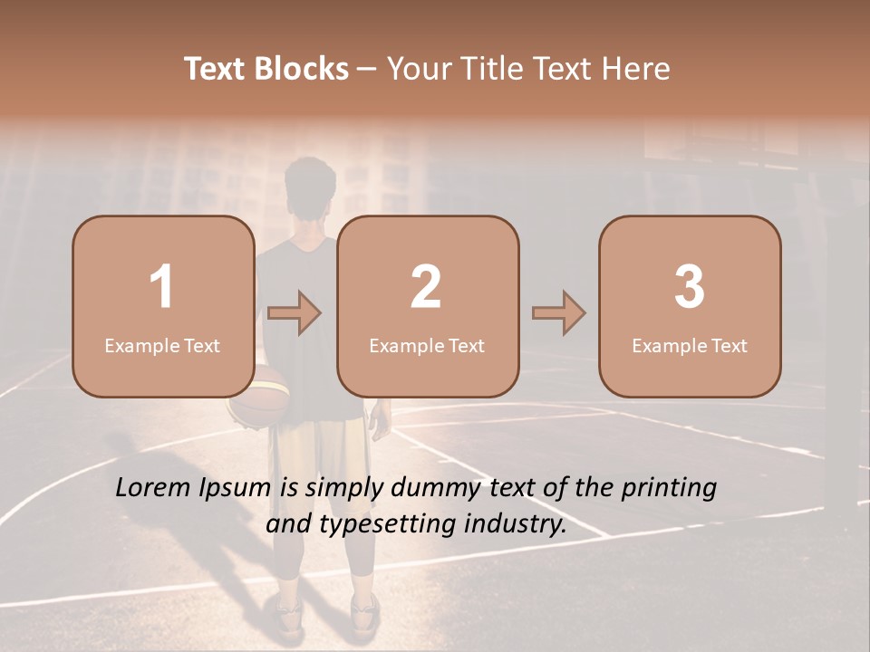Basketball Urbanistic Young Man PowerPoint Template