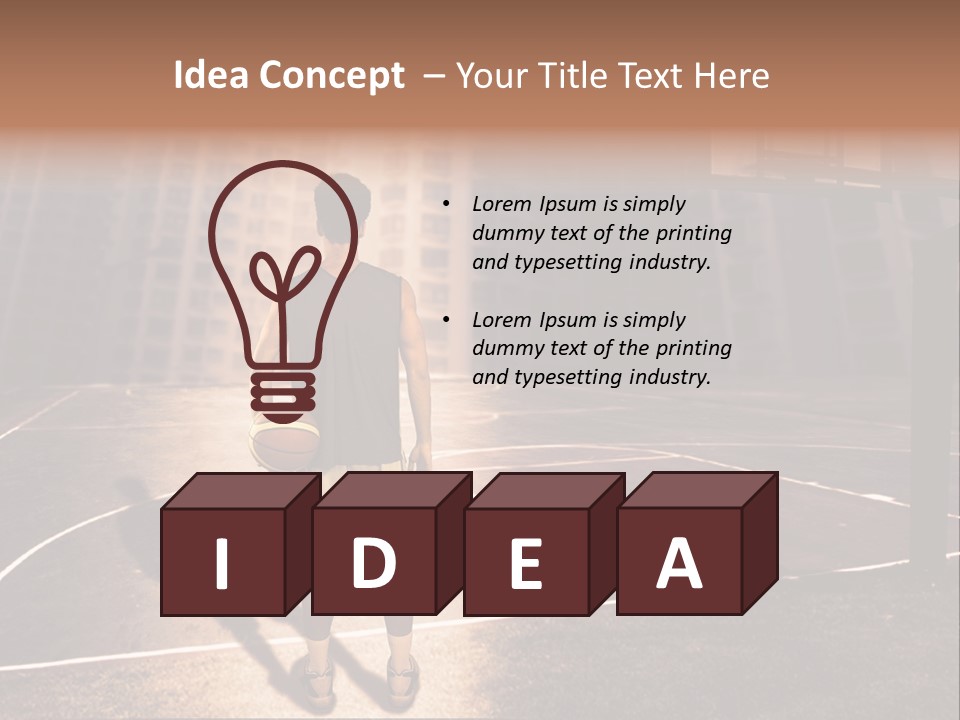 Basketball Urbanistic Young Man PowerPoint Template