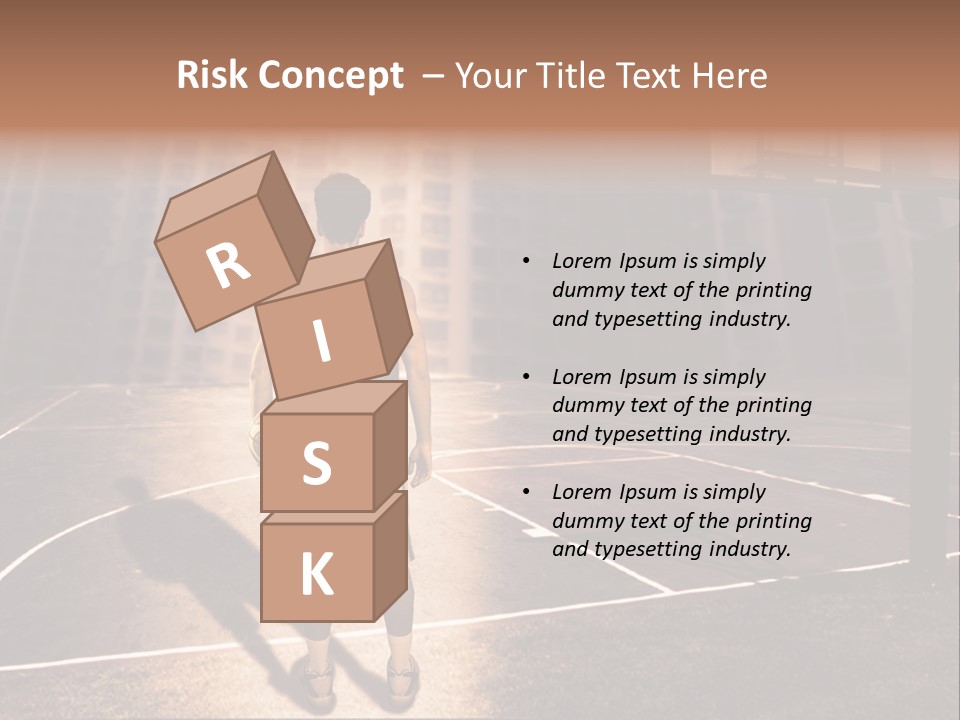 Basketball Urbanistic Young Man PowerPoint Template