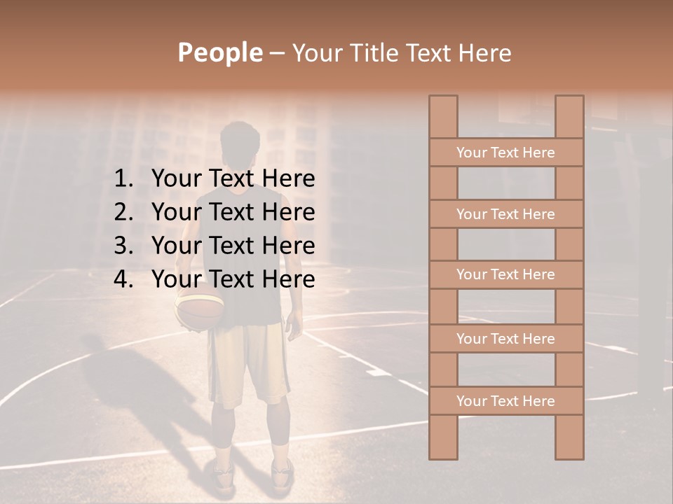 Basketball Urbanistic Young Man PowerPoint Template