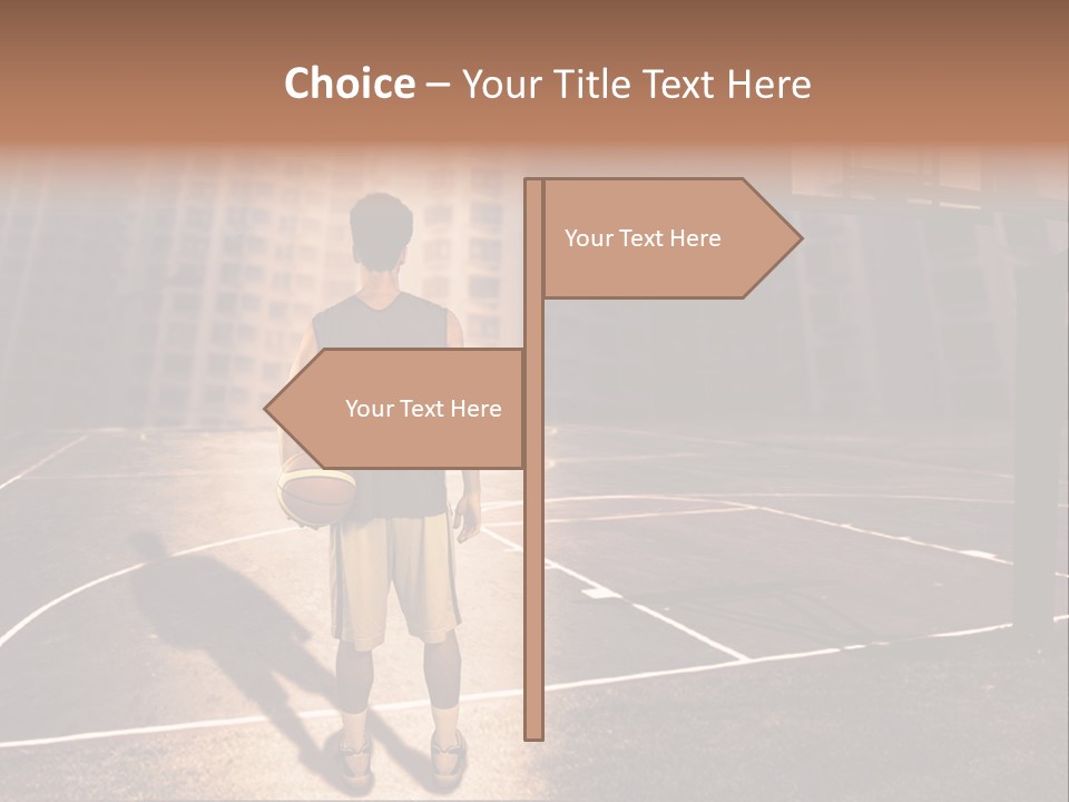Basketball Urbanistic Young Man PowerPoint Template