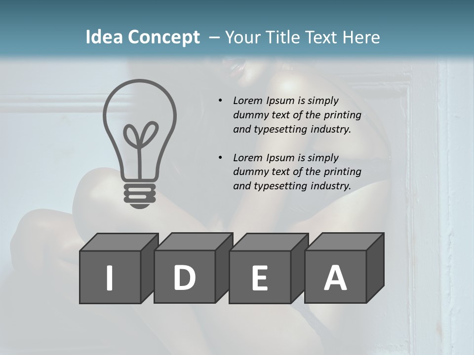 Female Attractive Hairstyle PowerPoint Template