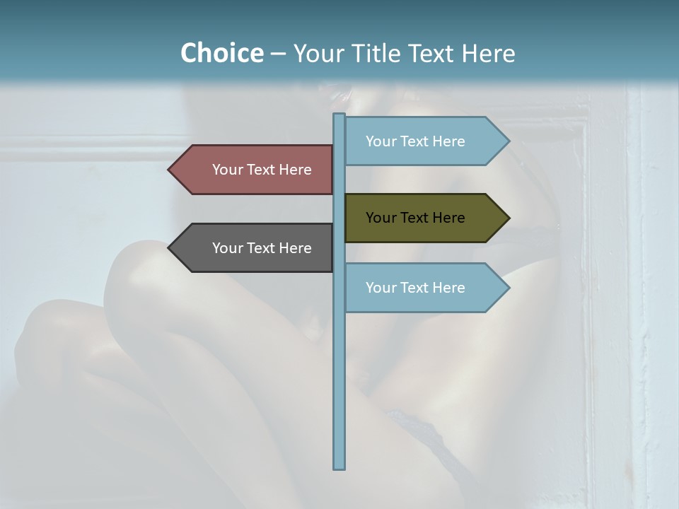 Female Attractive Hairstyle PowerPoint Template