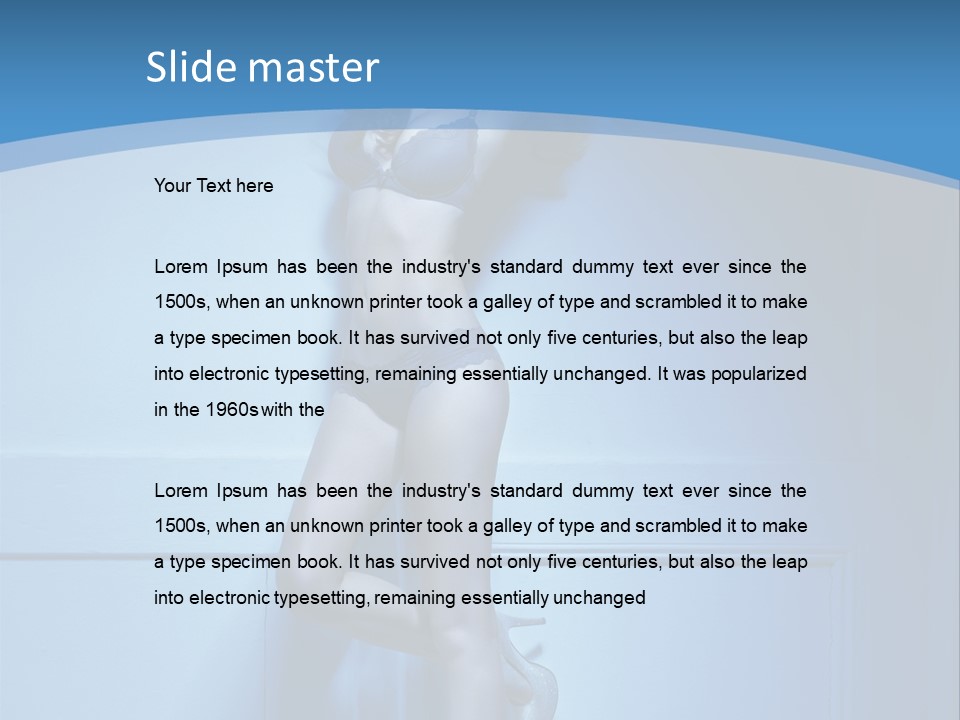 Evening Fit Underwear PowerPoint Template