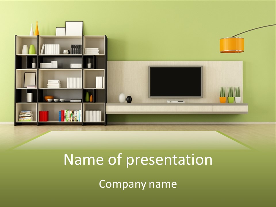 White Furniture Modern PowerPoint Template
