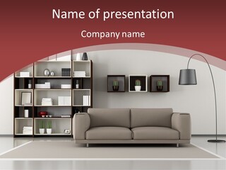 Room Brown Lifestyle PowerPoint Template