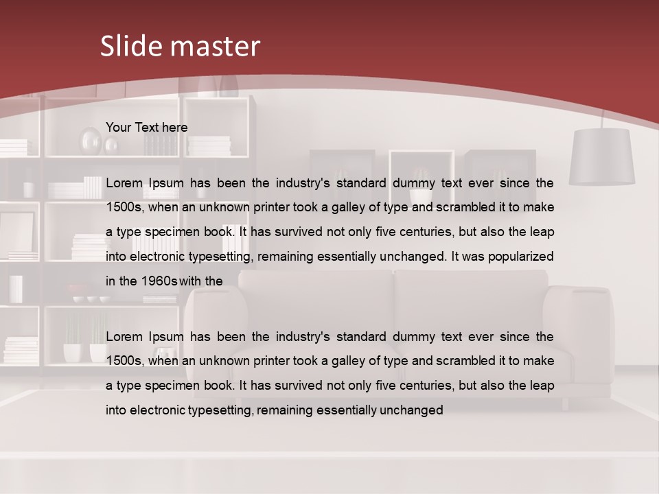 Room Brown Lifestyle PowerPoint Template