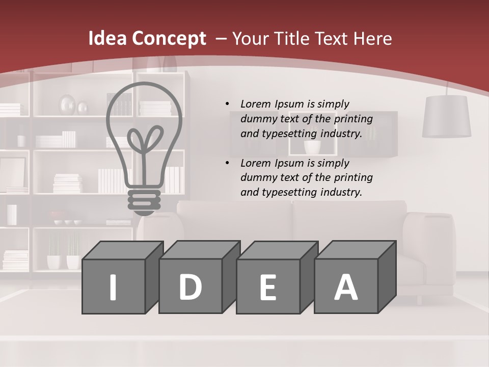 Room Brown Lifestyle PowerPoint Template