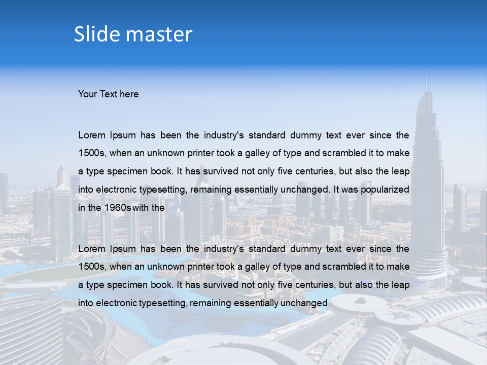 Downtown Exterior Hotel PowerPoint Template