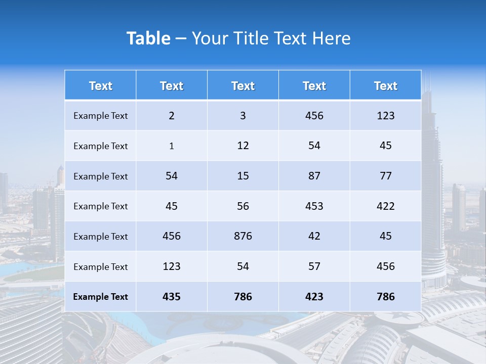 Downtown Exterior Hotel PowerPoint Template