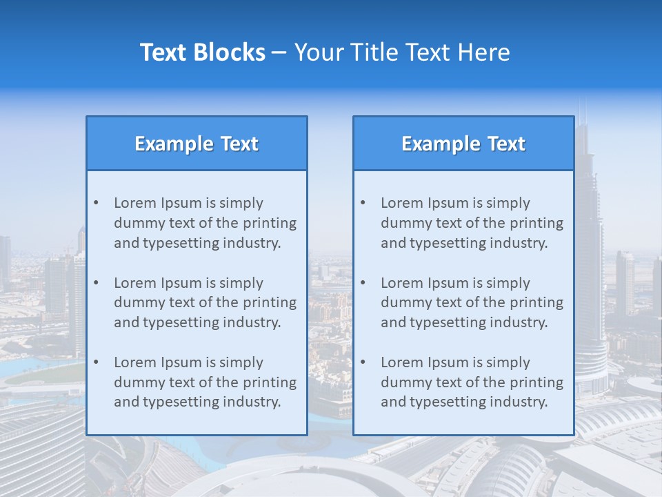 Downtown Exterior Hotel PowerPoint Template