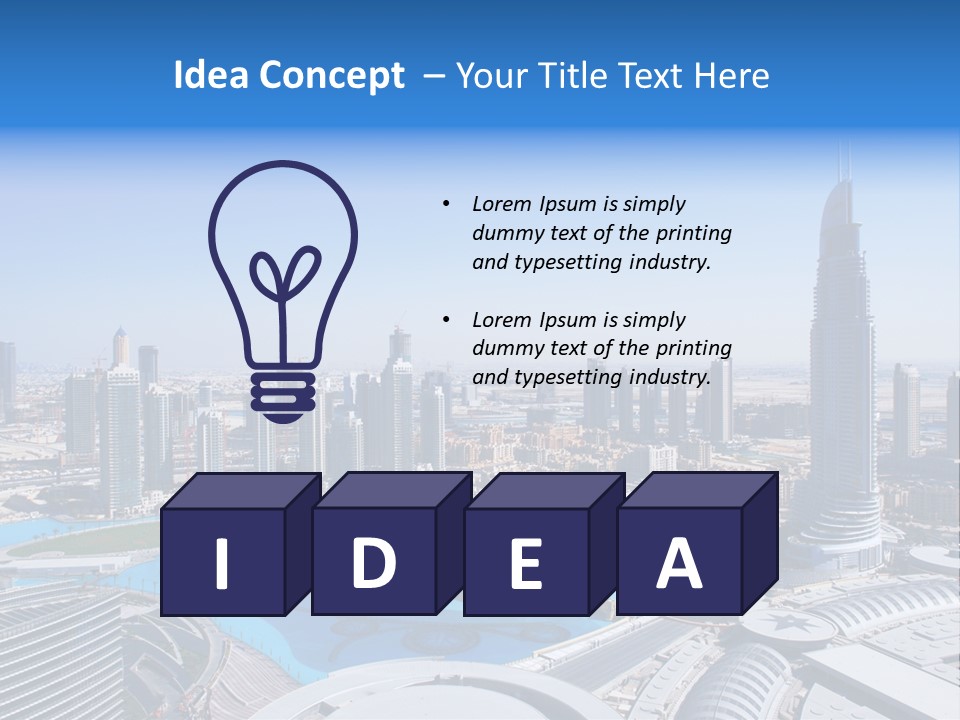 Downtown Exterior Hotel PowerPoint Template