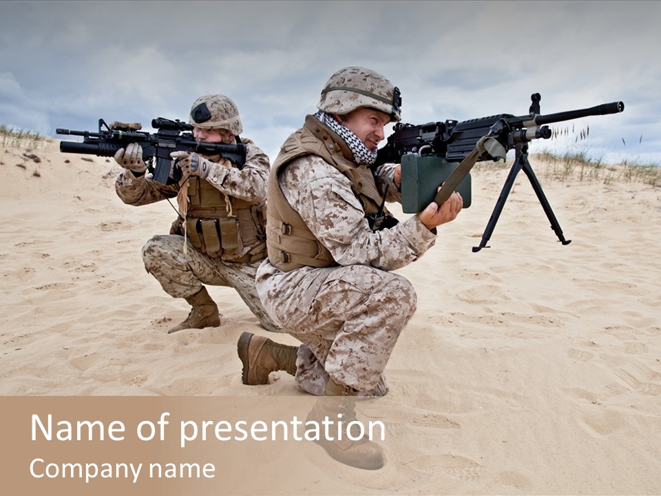 Force Combat Weapon PowerPoint Template