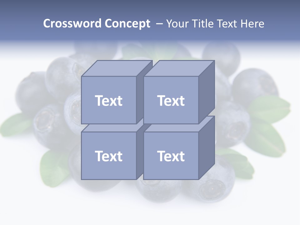 Fresh Dessert Huckleberry PowerPoint Template